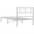 thumbnail image 5 of Pemberly Row Rectangular Steel Single Metal Bed Frame in White, 5 of 10