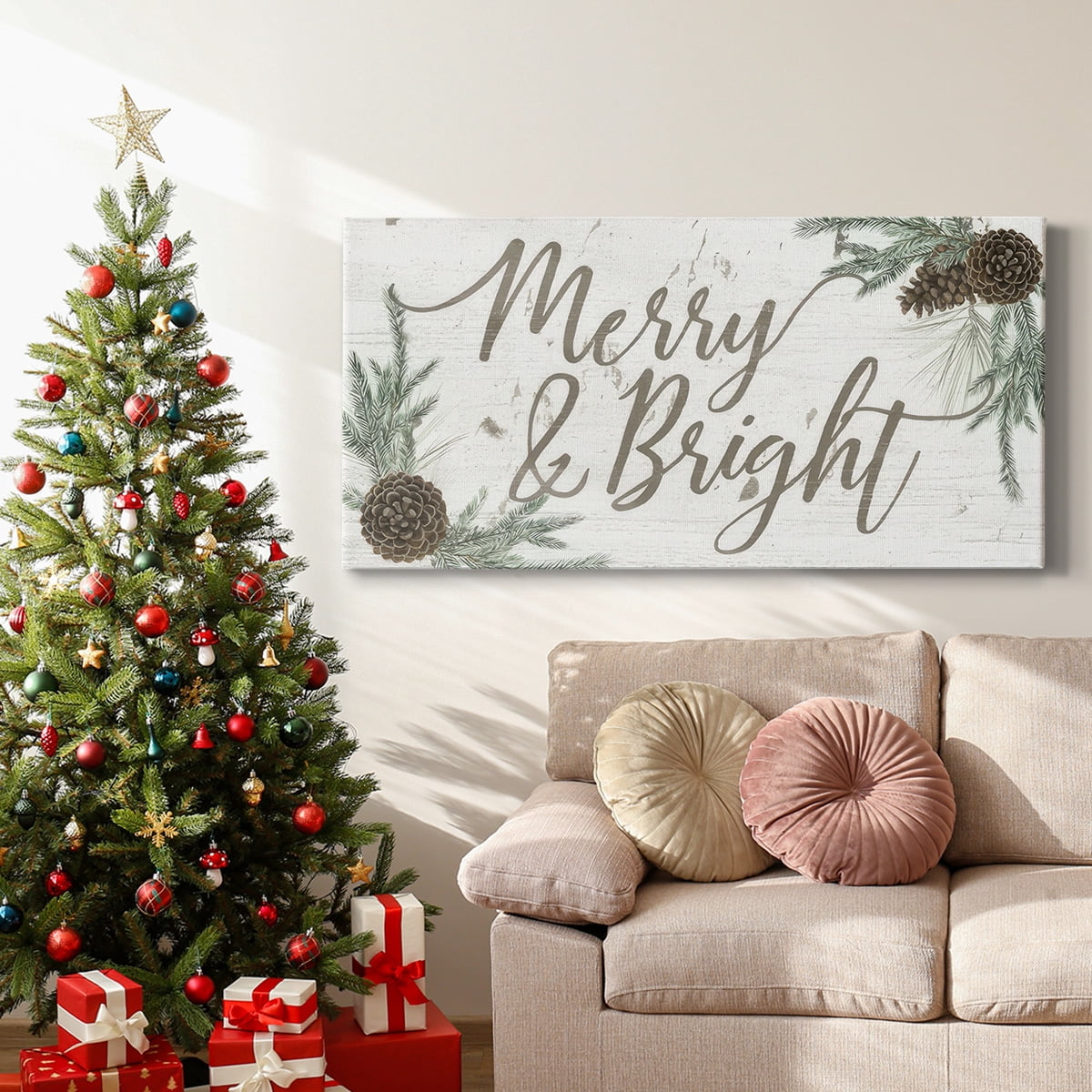 Wreath Sentiments I- Gallery Wrapped Canvas