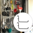 thumbnail image 4 of Luxshiny 4Pcs Black Painted Metal Pegboard Bracket Hooks for Home Office Workspace Organization, 4 of 8