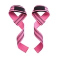 thumbnail image 2 of 2Pcs Weight Lifting Straps Padded Elbows Wrist Support Wraps Professional Bodybuilding Training Deadlift Adjustable Equipment - Pink, 2 of 8