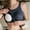 QR1-Navy, variant on Meichang Ribbed Tank Tops with Built in Bras Scoop Neck Sleeveless Strap Shirt Solid Casual Shelf Bra Camisole Top