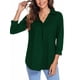 thumbnail image 3 of Sexy Dance Top de mujer con manga 3/4 y blusa holgada con cuello en V, 3 of 7
