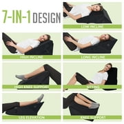 Bed Wedge Pillow - Adjustable 9&12 Inch Folding Memory Foam Incline Cushion System for Legs and Back Support Pillow - Acid Reflux, Anti Snoring, Heartburn, Reading – Machine Washable