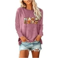 thumbnail image 2 of Halloween TIMIFIS Mode Automne Femmes Hauts Décontractés, Hauts Manches 3/4 Femmes T-Shirts Imprimé Papillon Mignons T-Shirts Décontractés Amples Légers Henley Hauts Femmes, 2 of 4