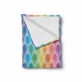 thumbnail image 2 of Geometric Soft Flannel Fleece Blanket, Rainbow Colored Ornamental Vintage Floral Arrangement Leaf Pattern Retro Design, Cozy Plush for Indoor and Outdoor Use, 50" x 70", Multicolor, by Ambesonne, 2 of 6