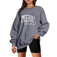 thumbnail image 2 of Neewe Women's Oversized Sweatshirt Christmas Crewneck Long Sleeve Casual Loose Pullover Tops, 2 of 4