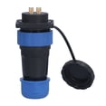 thumbnail image 4 of Industrial Socket, 2000 Milliohm  Insulation Resistance M28x1.5mm Firm Connection Waterproof Connector Gold Plated Copper Contact  For Equipment 2 Pin,3 Pin,4 Pin, 4 of 8
