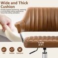 thumbnail image 3 of COOLHUT Modern Swivel Office Desk Chair, PU Leather Chair with Back and Wheels, Height Adjustable Comfy Home Office Chair, Simple Assembly For Living Room, Bed Room, Camel, 3 of 8