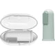 thumbnail image 3 of Dr. Brown's Cepillo de dientes de silicona para bebé con estuche de almacenamiento de viaje, 3 m + gris y verde claro, 2 unidades (paquete de 1), 3 of 9