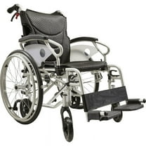 Aluminum Alloy Multi-Function Wheelchair - Unique 6-Wheel Design, Self-Use & Companion Mode, Lightweight Foldable - Foggy Silver
