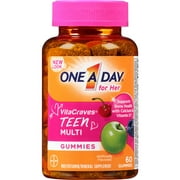 One A Day VitaCraves for Her Teen Women's Multivitamin Chewables, 60 ct, 4 pack