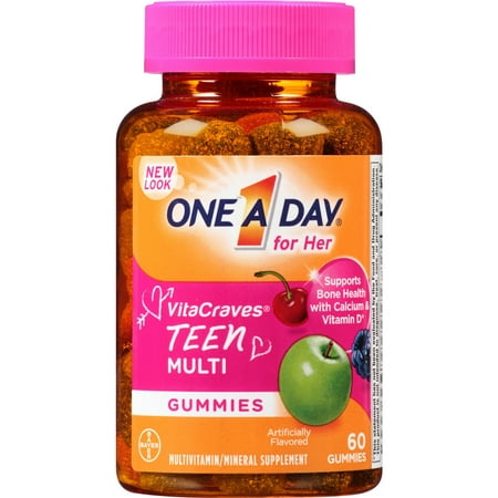 One A Day VitaCraves for Her Teen Women's Multivitamin Chewables, 60 ct, 4 pack