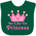 thumbnail image 3 of Inktastic Yes I Am The Princess Crown Girls Baby Bib, 3 of 4