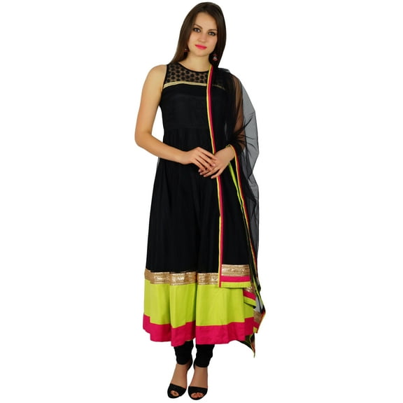 Atasi Womens Anarkali Kurta Salwaar Kameez Suit with Dupatta Chic Ethnic Dress