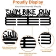 thumbnail image 5 of 1set Triathlon Medal Hanger Swim Bike Run Medal Holder with 12 Lines Sturdy Steel Award Display Holders Wall, 5 of 7