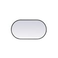 thumbnail image 6 of Elegant Decor Metal Frame Oval Mirror 20x36 Inch in Black, 6 of 12