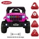 thumbnail image 3 of Camioneta montable eléctrica JOYKOO 4x4 93 cm Control remoto Luz LED 12v rosa, 3 of 7