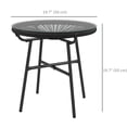 thumbnail image 2 of CoSoTower Table d'Appoint en Rotin, Table Ronde d'Extérieur, avec Rotin PE Rond et Dessus de Table en Verre Trempé pour Patio, Jardin, Noir, 2 of 7