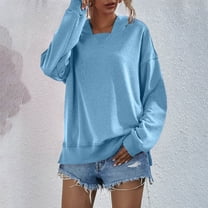 Patlollav Womens Hoodie Long Sleeve Tops Blouse Casual Loose Hooded Sweatshirts on Ladies