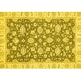 thumbnail image 1 of Ahgly Company Machine Washable Indoor Rectangle Oriental Yellow Traditional Area Rugs, 6' x 9', 1 of 4