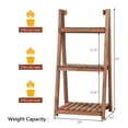 thumbnail image 2 of Costway 3-Tier Pliant Fleur Stand Rack Bois Usine Étagère de Stockage Polyvalent, 2 of 10