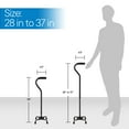 thumbnail image 6 of RMS Quad Cane - Adjustable Walking Cane with 4-Pronged Base for Extra Stability - Foam Padded Offset Handle for Soft Grip - Works for Right or Left Handed Men or Women (Black), 6 of 7