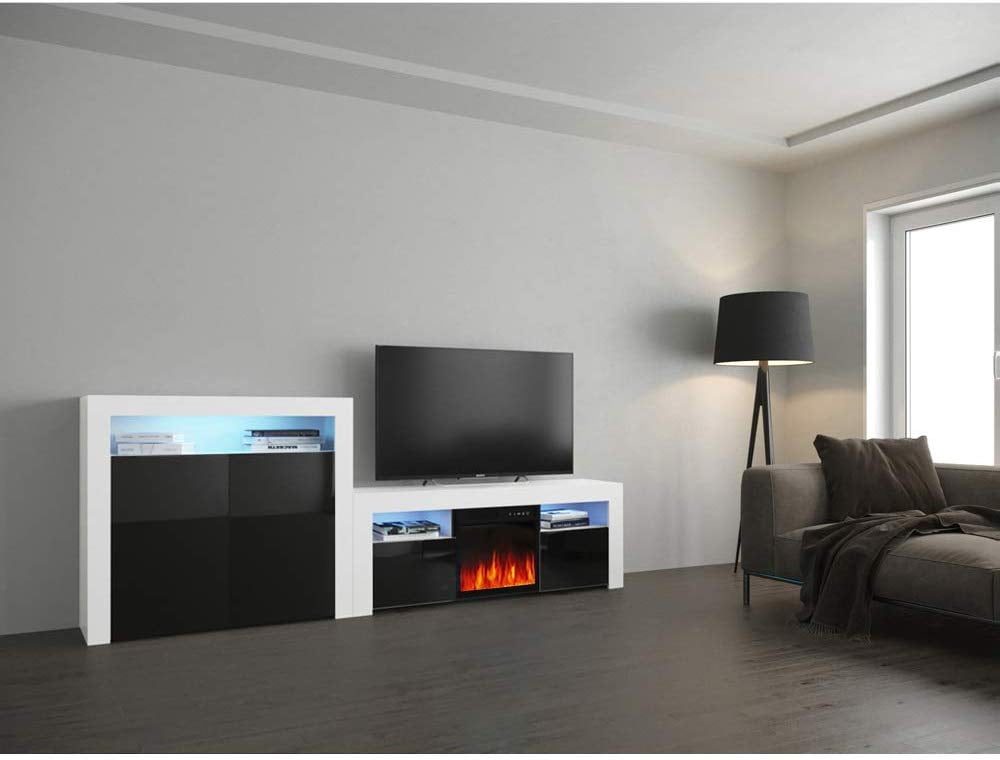 Buy Milano Set 145EF2D Electric Fireplace Modern Wall Unit