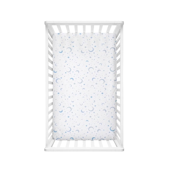 Juego de Sábanas Cuna Bebé Polo One Luna Azul 3 Pzs 95x145cm