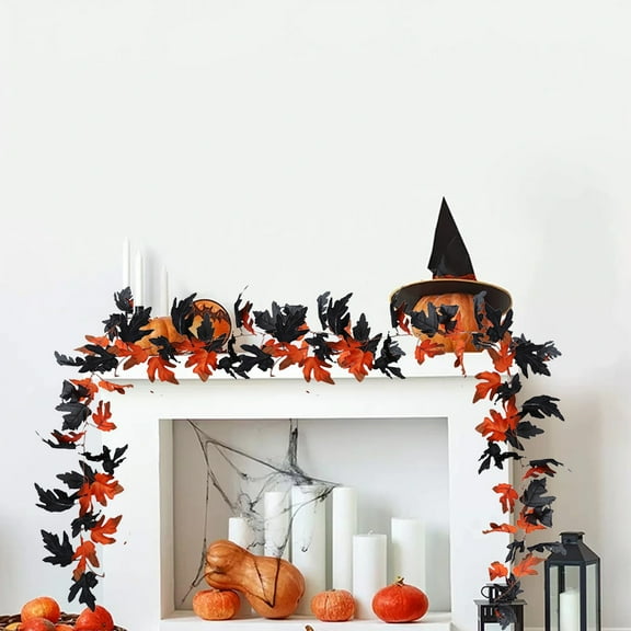 YZEGDCH Halloween Fall Decor - Halloween Decor Indoor - 2PCS Fake Garland Plant Greenery for Autumn Thankgiving Decoration for Home Wedding Party