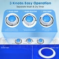 thumbnail image 6 of Dawmilon Portable Twin Tub Washing Machine, 28 lb Capacity with Drain Pump, Compact Washer for Apartments, Dorms & RVs, Blue, 6 of 7
