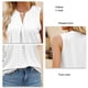 thumbnail image 5 of Top sin mangas hueco,Camiseta sin mangas plisada con cuello en V Camisa sin mangas de color puro Camiseta sin mangas plisada Respuesta rápida, 5 of 6