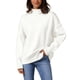 thumbnail image 1 of Suéteres de Pullover para Mujeres INSPIRE CHIC de Manga Larga con Cuello Alto, Suelto y Casual 2025 L Blanco, 1 of 6