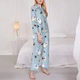thumbnail image 3 of Sigee Skiing penguin Bear for Women’s Pajama Sets Long-Sleeved Pjs Sets for Women 2 piece Sleepwear-X-Large, 3 of 7