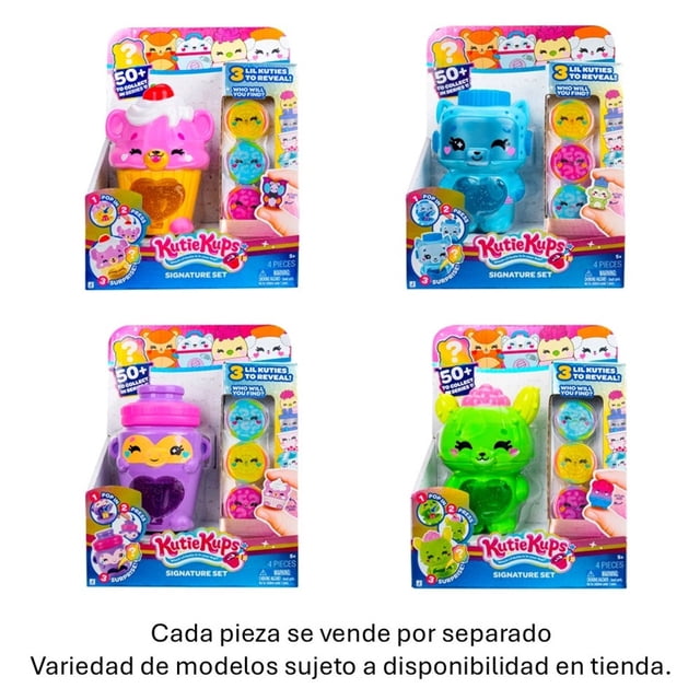 Set de Juego Kutie Kups dispensador sorpresa 4 pulgadas Varios modelos 1 pieza