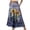 Dark Gray, variant on Maxi Skirts For Women High Waist A-Line Summer Skirt Vintage Floral Print Tiered Flowy Long Skirt With Side Pockets For Beach Casual Outings Dark Gray 2XL