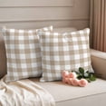 thumbnail image 3 of Outdoor Waterproof Pillow Covers Rural Pastoral Buffalo Lattice Decorative Throw Pillow Protectors,Pillowcase Cushion Cases for Patio Sofa Garden Couch,16x16in,Pack of 2, 3 of 9