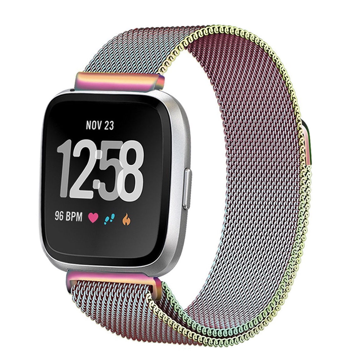 Mignova For Fitbit Versa 2 Versa Bands Men s Women s Milanese Loop Stainless Steel Mesh Replacement Watch Band For Fitbit Versa 2 Versa Multi Color Walmart