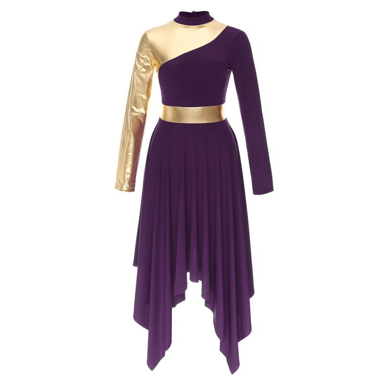 Miutii Women's Metallic Gold Color Block Church Worship Dress Dancewear Praise Liturgical Dance Dark Purple XXL - Walmart.com Miutii Women's Metallic Gold Color Block Church Worship Dress Dancewear Praise Liturgical Dance Dark Purple XXL - Walmart.com
