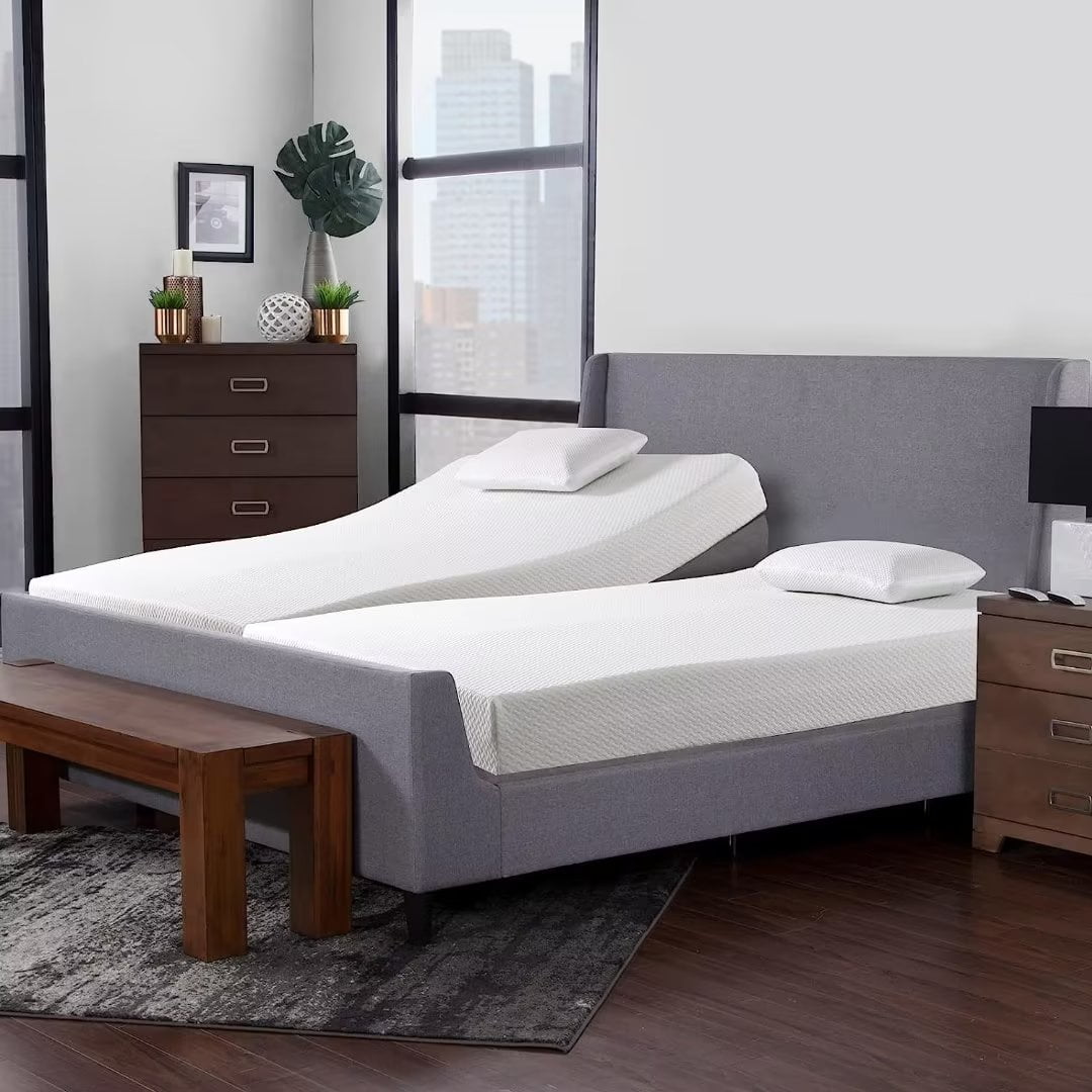 Simzone 8Inch Mattress, Dual Layers Memory Foam Mattress, Convoluted