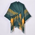 thumbnail image 2 of Fgnfyis Women Warm Shawl Wraps for Women Cape Winter Cardigan Sweaters Open Front Poncho Green, 2 of 3
