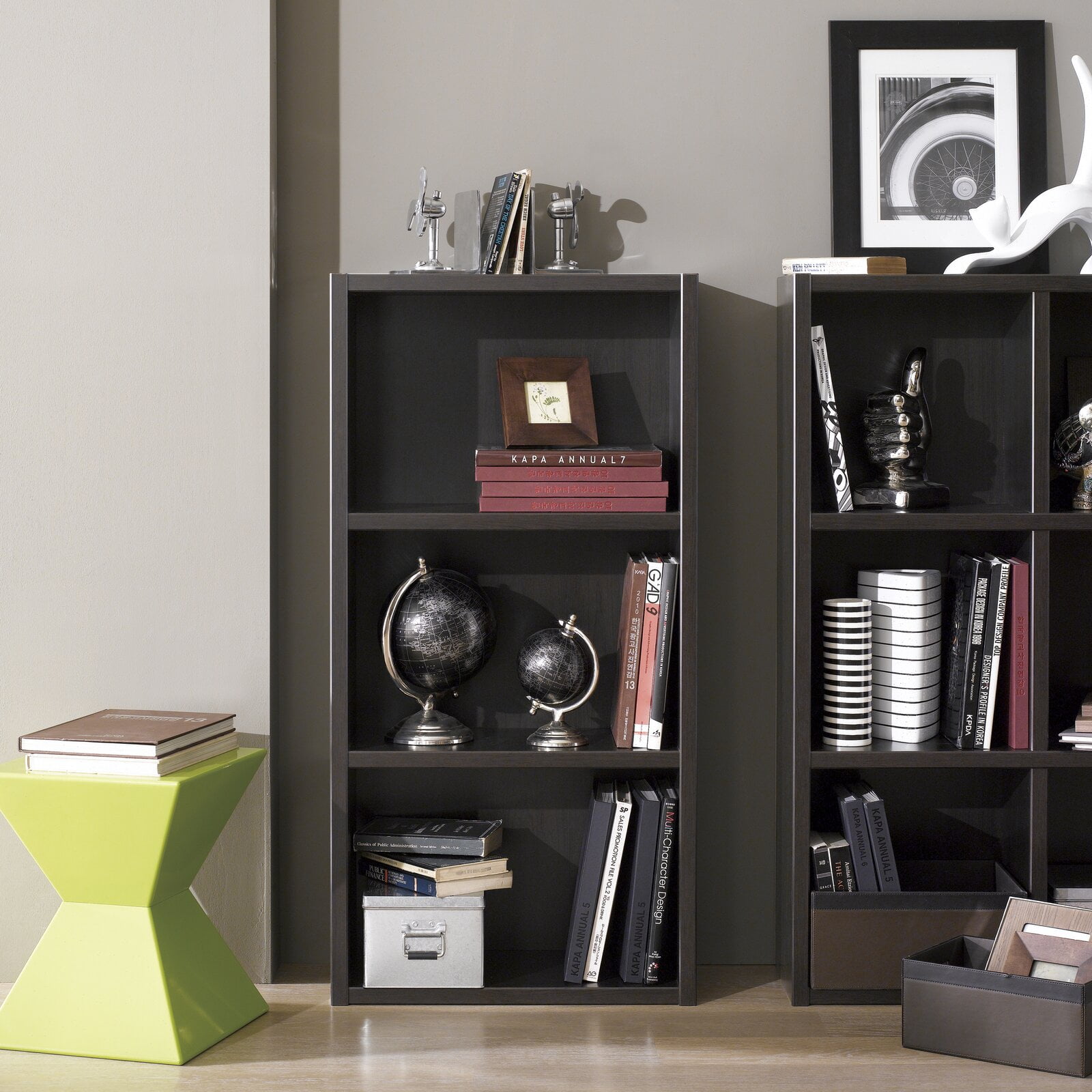 Techny Hartley Standard Bookcase, 3 Shelves or 4 shelves when including