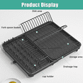 thumbnail image 4 of Large Dish Drying Rack- Space-Saving Dish Rack, Extendable Dish Racks for Kitchen Counter with a Wine Glass Holder,Utensil Holder,Kitchen Organizers and Storage,Black, 4 of 8