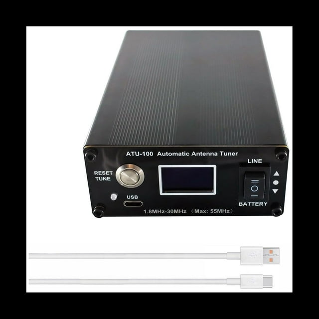Sintonizador de Antena ATU-100 para Radioaficionado Sintonizador de Antena AutomáTico de 1,8-55 MHz de N7DDC 100 W de Corta de CóDigo Abierto con BateríA
