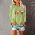 thumbnail image 1 of Halloween TIMIFIS Mode Automnale pour Femmes Hauts Décontractés pour Femmes, Hauts à Manches 3/4 pour Femmes T-Shirts Mignons à Imprimé Papillon Décontractés Amples Légers Henley Hauts pour Femmes, 1 of 6