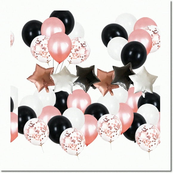 2024 Rose Gold Black Grad Party Kit - Celebrate Graduation, Birthdays, Retirement, Weddings, Bridal Showers, Anniversaries, and Baby Showers with this Stunning Decor Set!