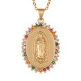 thumbnail image 3 of Gorgeous Women's Copper Virgin Mary Pendant Necklace - Perfect Holiday Gift for Believers!, 3 of 5