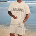 thumbnail image 2 of CONZONE Italy Day Men's 2 Pieces Outfits Letter Graphic Short Sleeve T-Shirts Shorts Set for Men Breathable Summer Tracksuit, 2 of 4