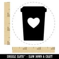 thumbnail image 2 of Coffee Cup Carafe with Heart Self-Inking Rubber Stamp Ink Stamper - Pink Ink - Small 3/4 Inch, 2 of 7