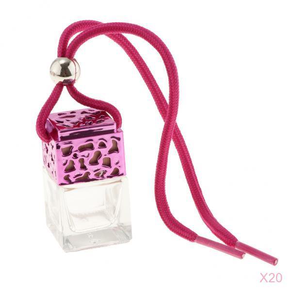 20x Botella De Perfume Del Coche Ambientador De De Coche Para Aceites Esenciales Perfume Colgante Colgante Botella De Ornamento