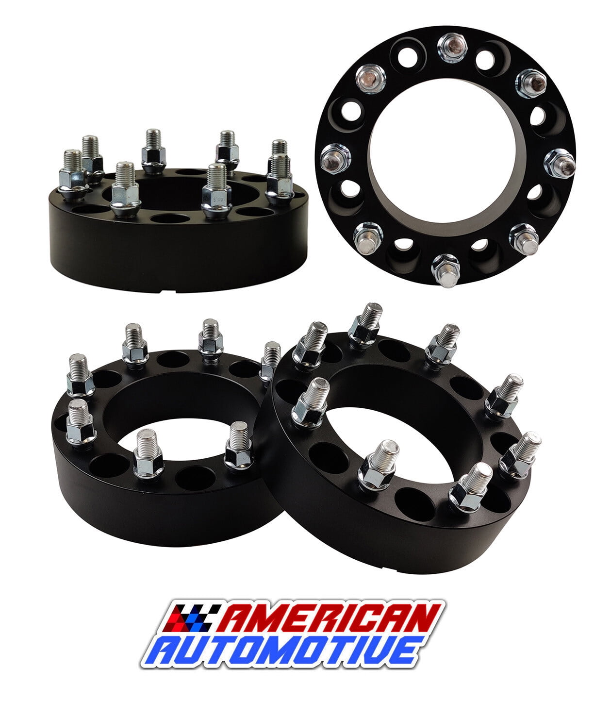 American Automotive 4pc 2 inch Wheel Spacers 8 Lug 8x170mm 125mm 14x1.5
